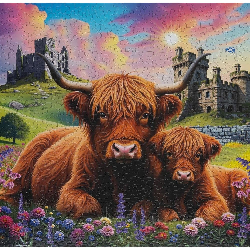 Highland Cows 500 Piece Puzzle First Alternate Image