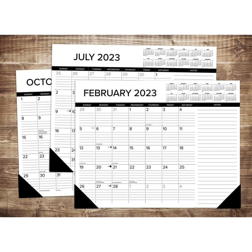 22x17 b w office 2023 desk pad calendars