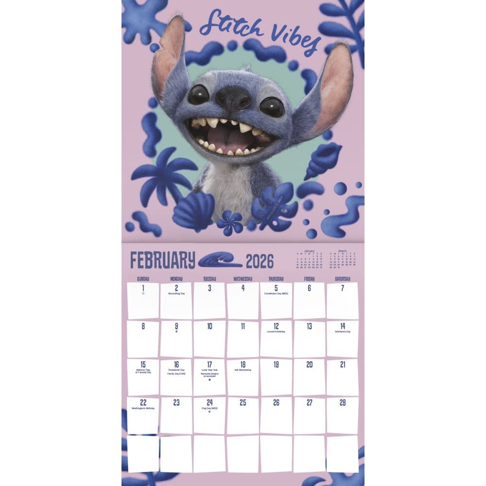 Lilo and Stitch Movie 2026 Wall Calendar Third Alternate Image