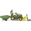 image John Deere Lawn Tractor with Trailer and Figure