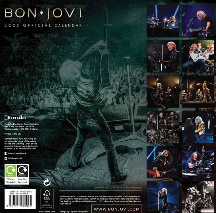 Bon Jovi 2023 Wall Calendar - Calendars.com