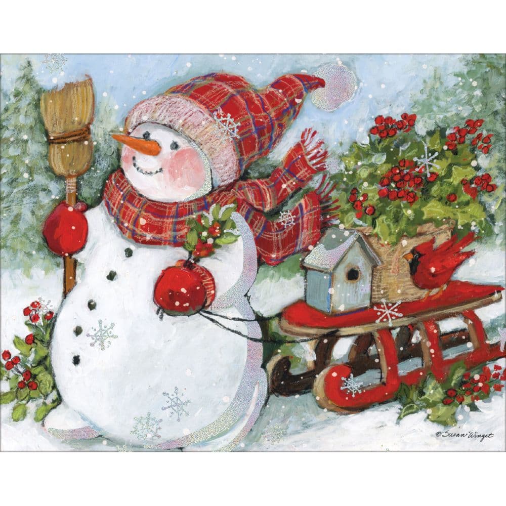 Frosty Greetings Assorted Boxed Christmas Cards First Alternate Image