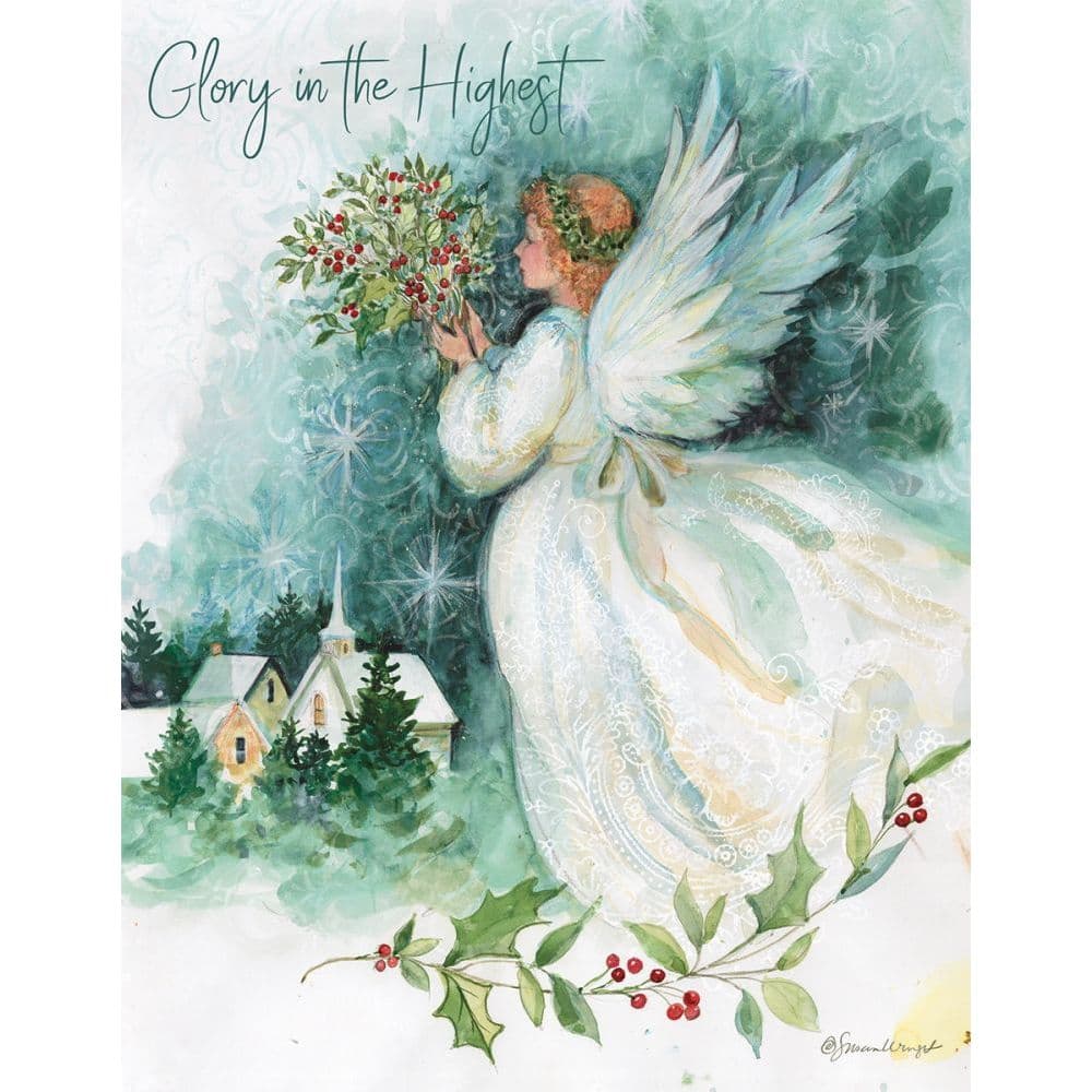 4 x 5.12 Inch Boxed Angel Greeting Cards Christmas Angels M1747XS