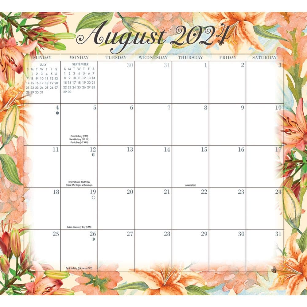 Floral Jumbo Magic Grip 2024 Wall Calendar