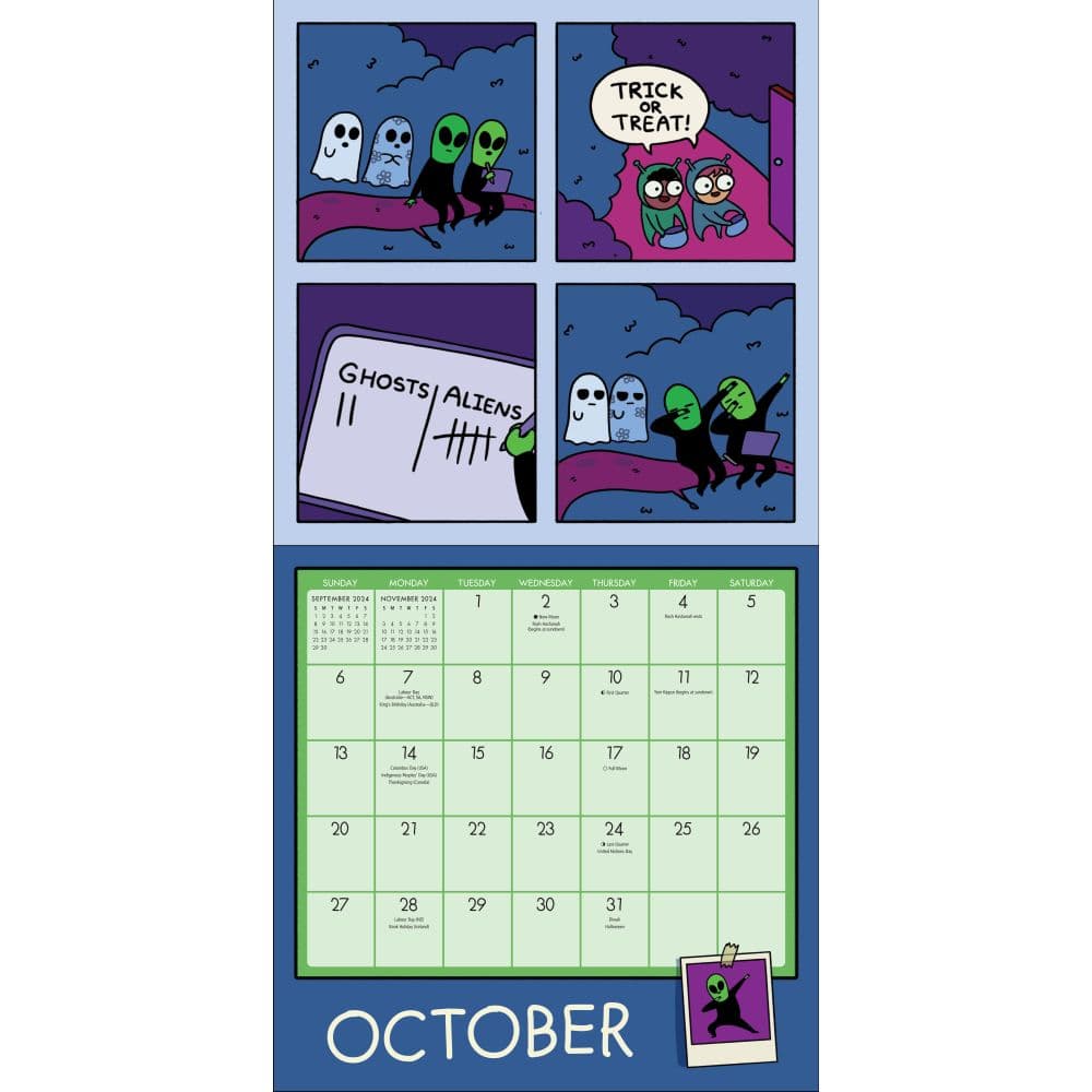 Cryptid Club 2024 Wall Calendar October