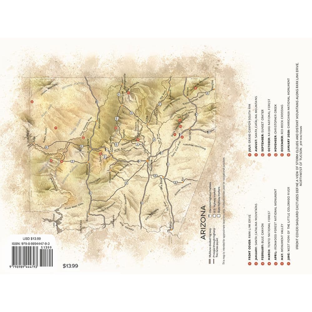 Arizona Highways Classic 2027 Wall Calendar First Alternate Image