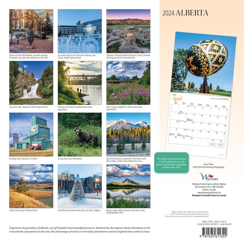 Alberta 2025 Wall Calendar