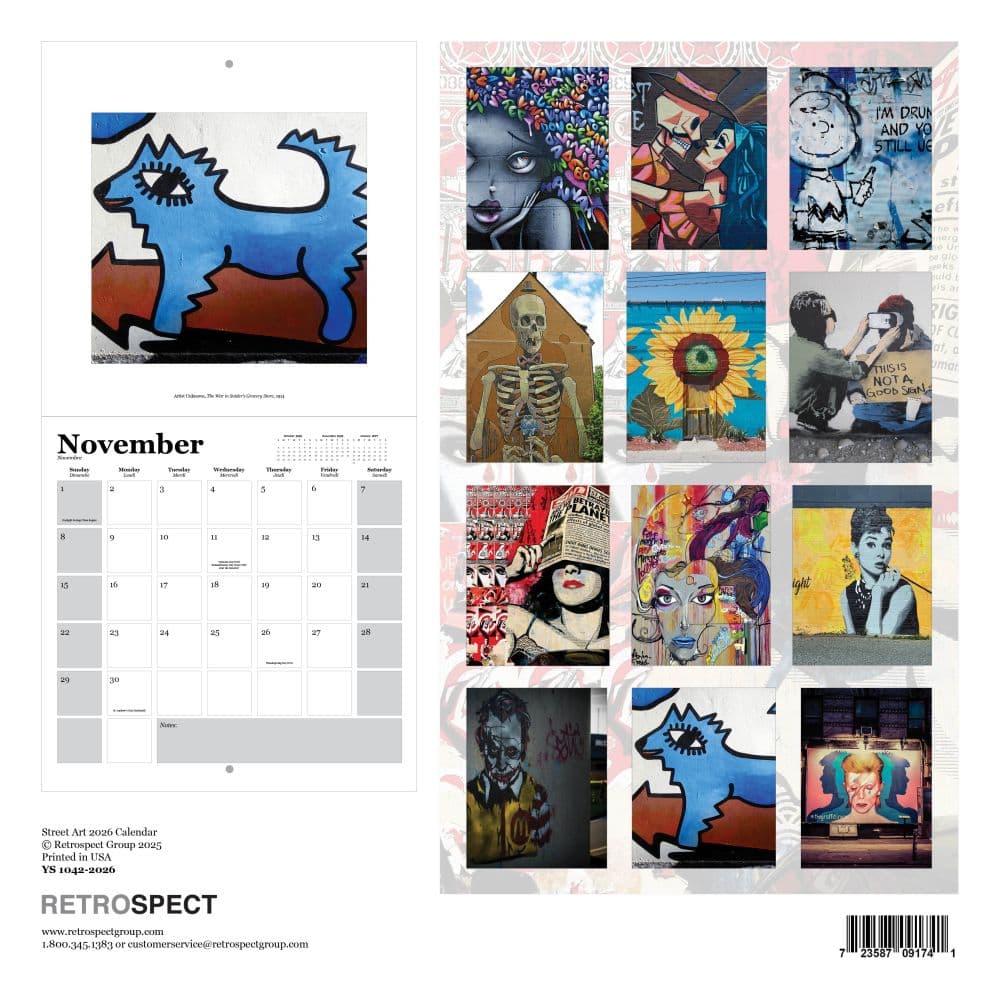 Street Art Square 2026 Wall Calendar First Alternate Image