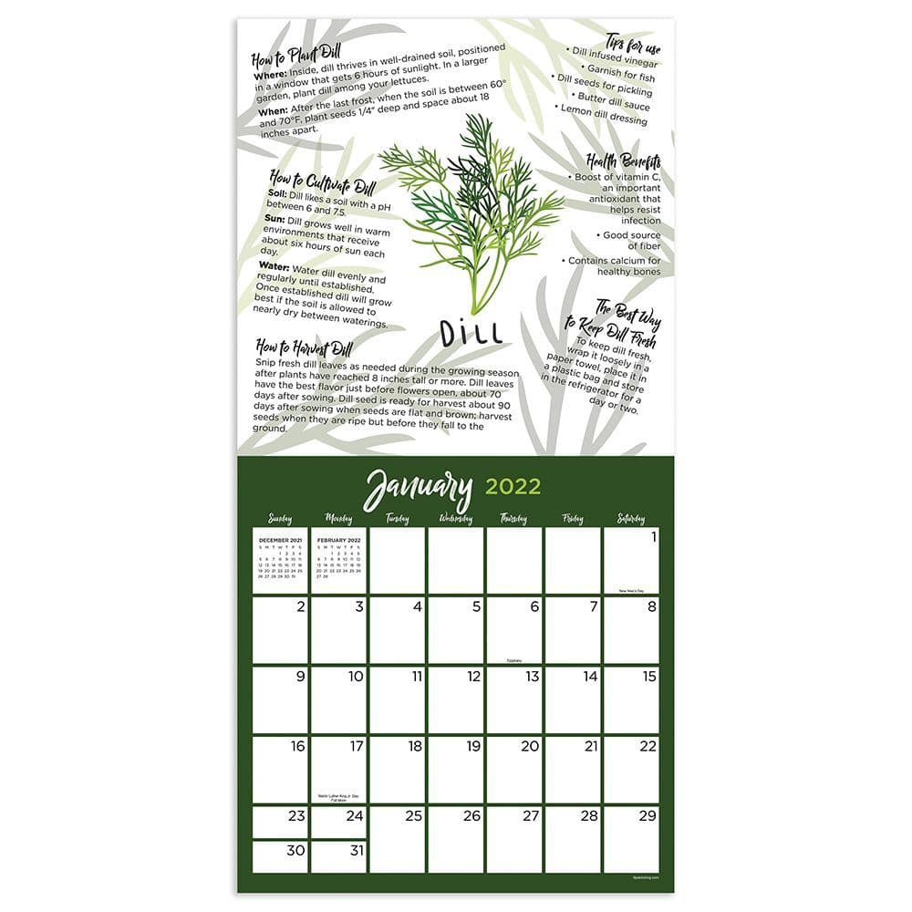 herbs 2022 wall calendar calendarscom