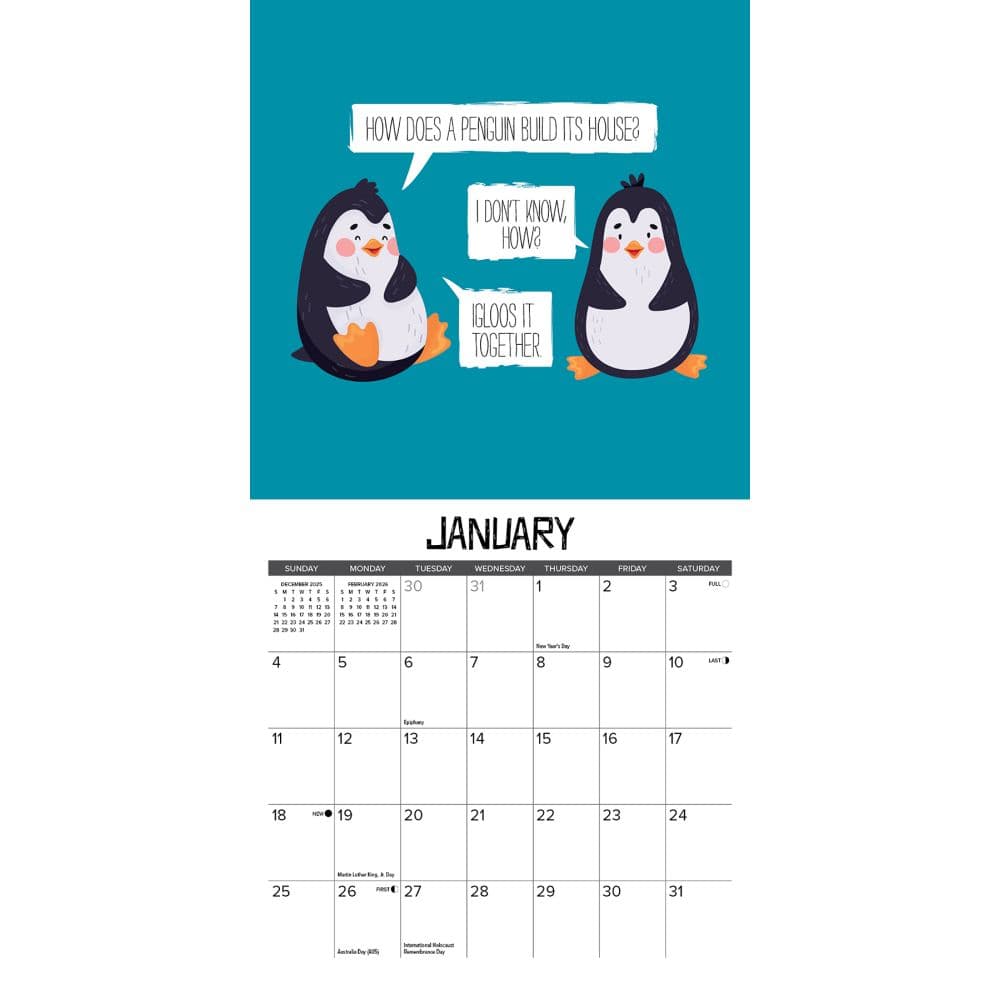 Bad Dad Jokes 2026 Mini Wall Calendar Second Alternate Image