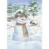image Chickadee Snowman Outdoor Flag-Mini - 12.5 x 18 by Jane Shasky Main Image