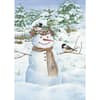 image Chickadee Snowman Outdoor Flag-Mini - 12.5 x 18 by Jane Shasky Main Image