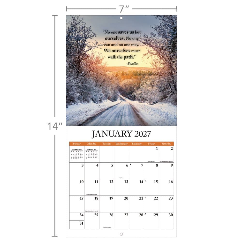Pathways Photo 2027 Mini Wall Calendar Fourth Alternate Image