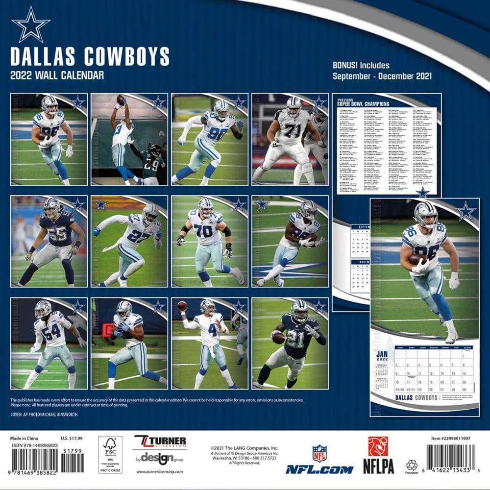Cowboys 2022 Wall Calendar Images and Photos finder