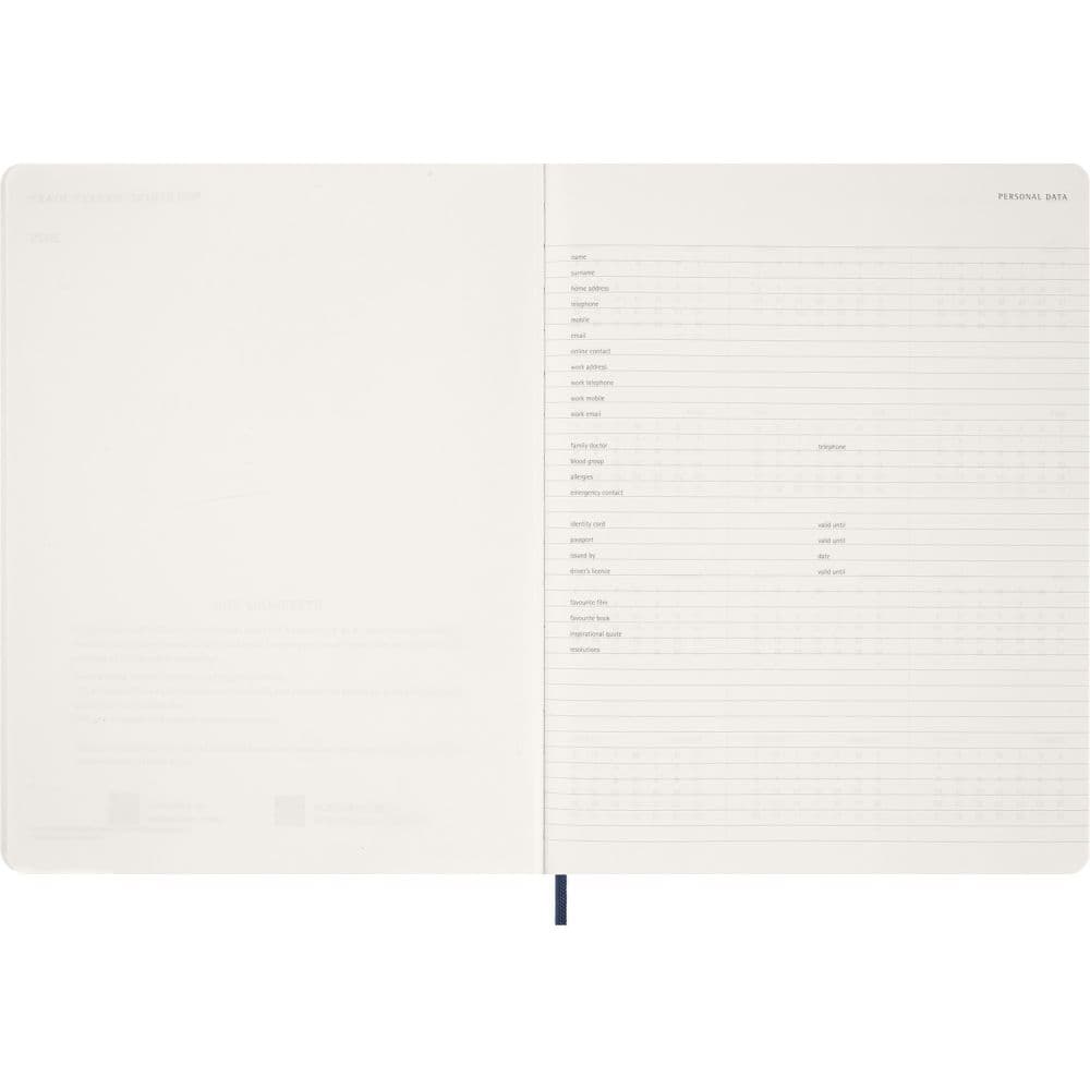 Moleskine Sapphire Blue Soft Cover 2027 Weekly Planner Third  Alternate Image