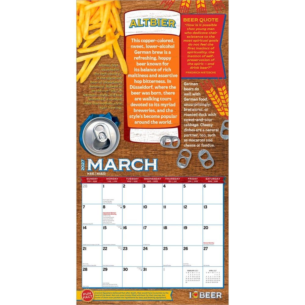 I Love Beer 2027 Wall Calendar Second Alternate Image