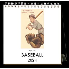 Vintage Baseball 2024 Easel Desk Calendar