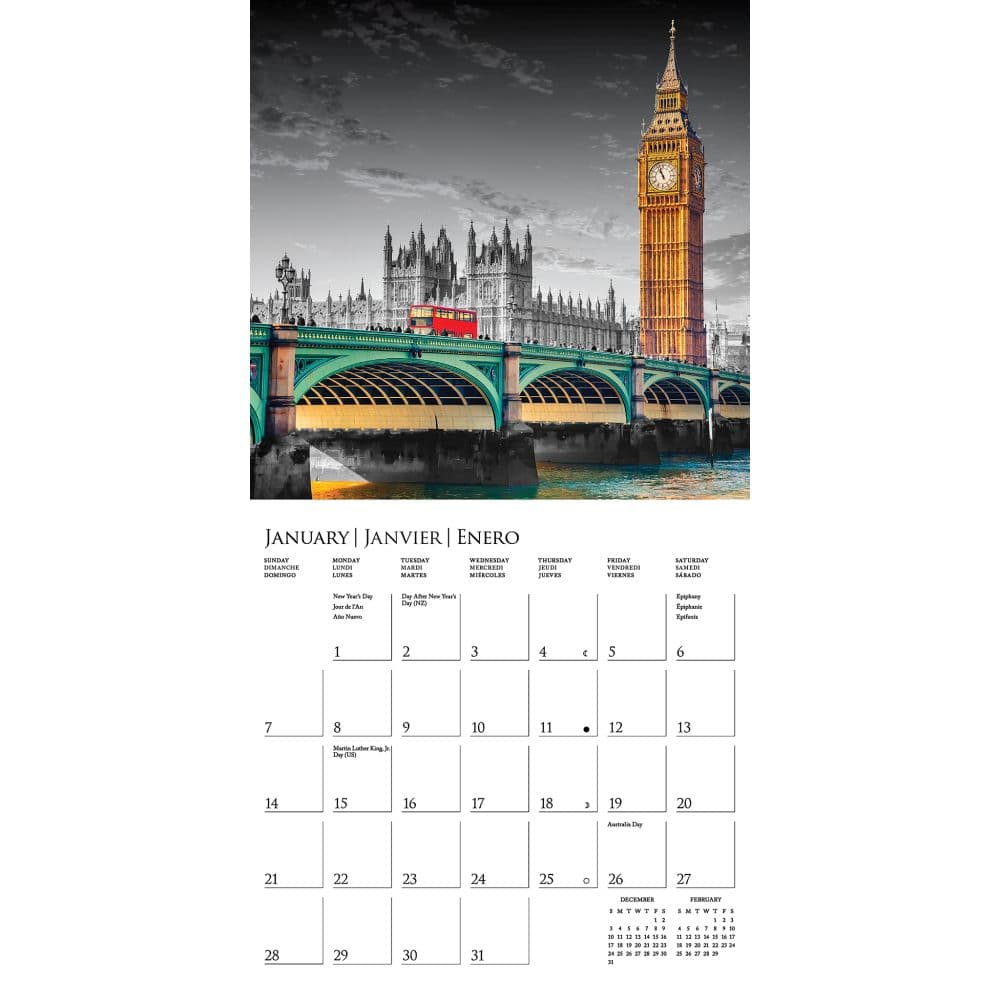 London Glitz 2024 Mini Wall Calendar Second Alternate Image width=&quot;1000&quot; height=&quot;1000&quot;