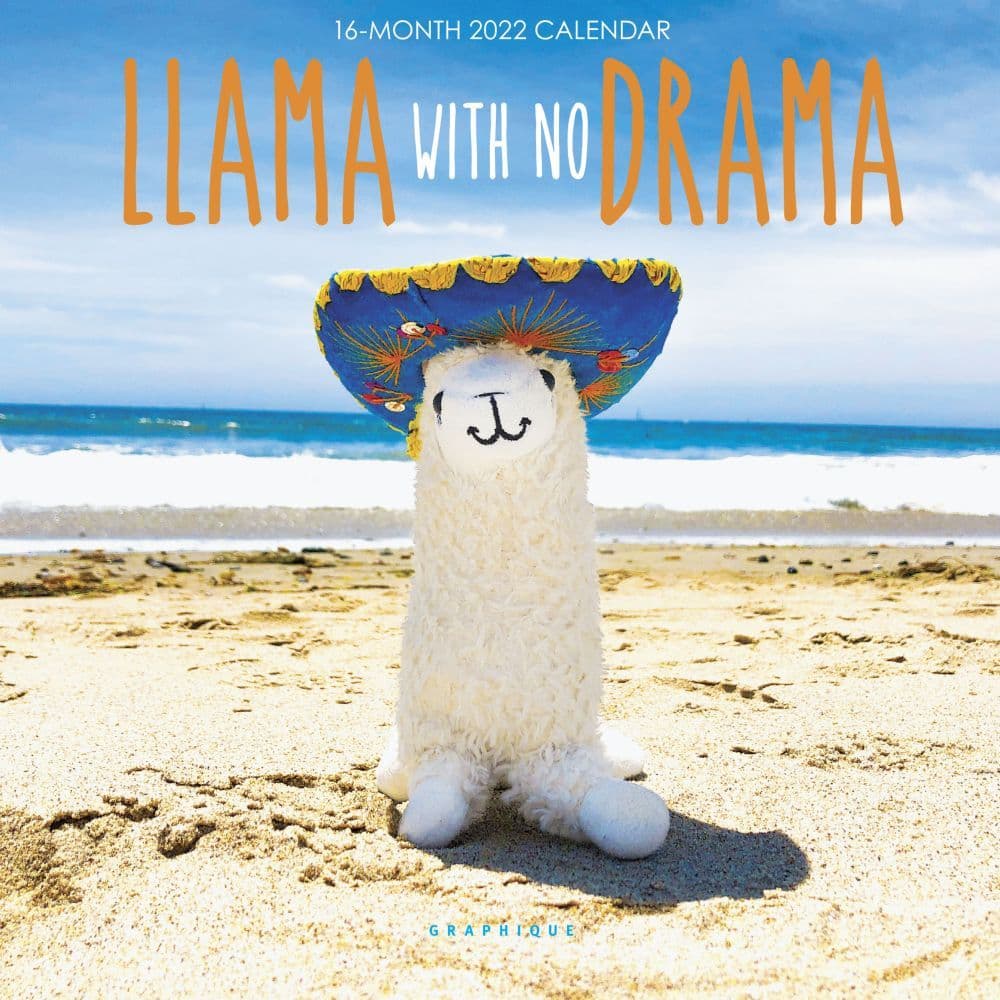 Llama with No Drama 2022 Mini Wall Calendar