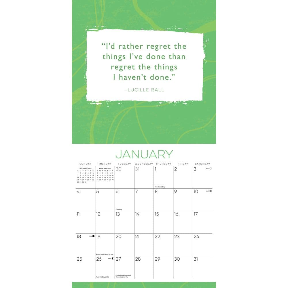Aspire to Inspire 2026 Wall Calendar Second Alternate Image