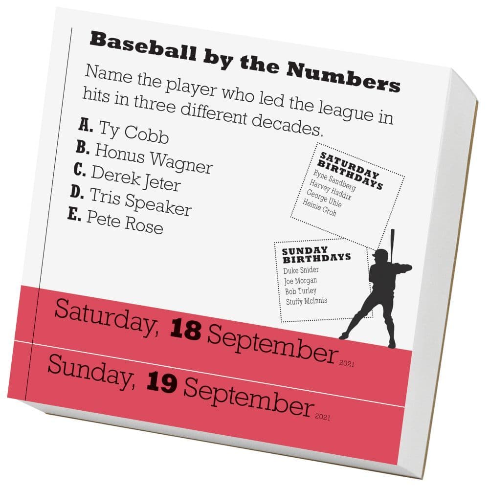 Baseball Trivia Desk Calendar