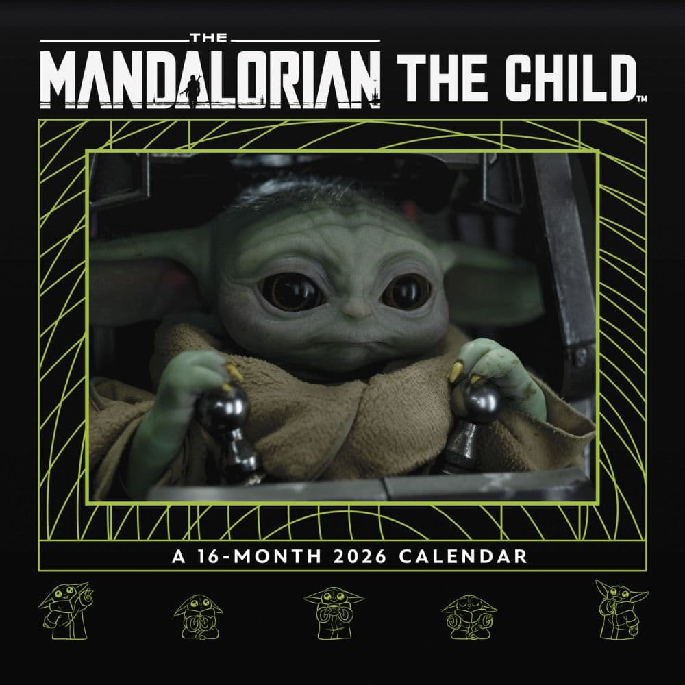 Mandalorian Star Wars 2026 Mini Wall Calendar Main Product Image