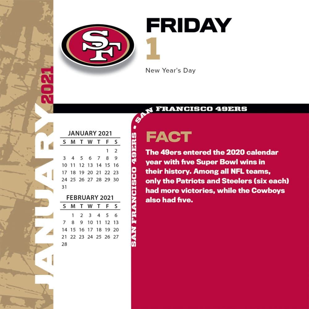 San Francisco 49ers Desk Calendar Calendars Com