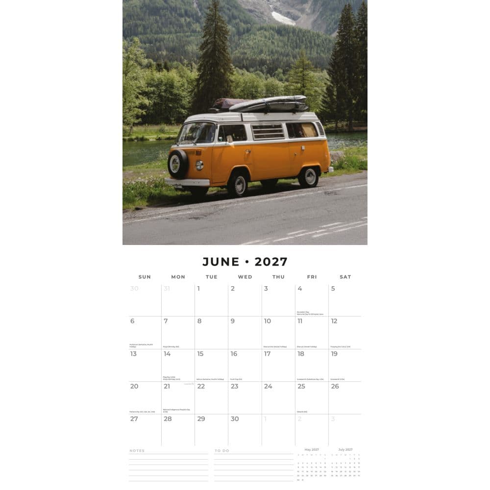 Camper Vans 2027 Wall Calendar Second Alternate Image