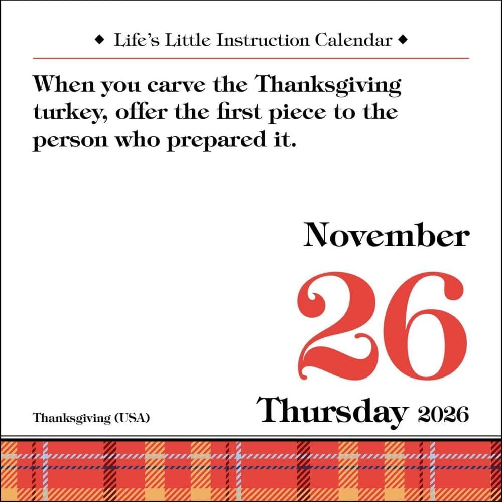 Lifes Little Instruction Calendar 2026 Desk Calendar Third Alternate Image