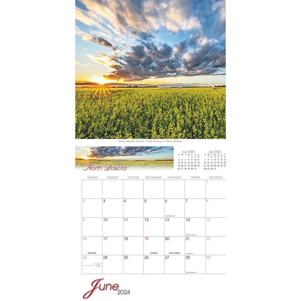 North Dakota Horizons 2024 Wall Calendar