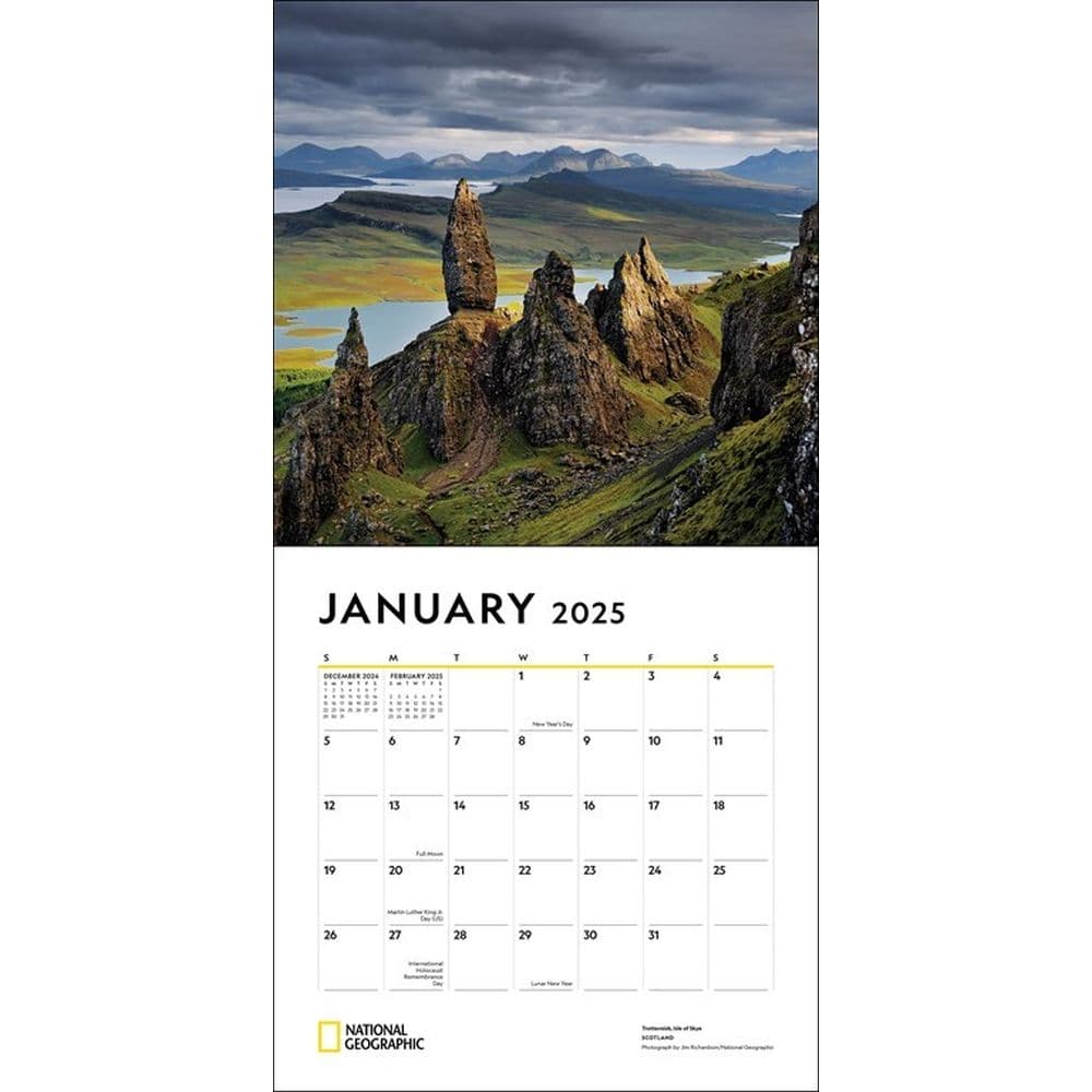 Most Beautiful Places National Geographic 2025 Wall Calendar Second Alternate Image