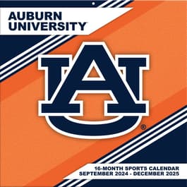 Auburn University Tiger Football 2025 Wall Calendar
