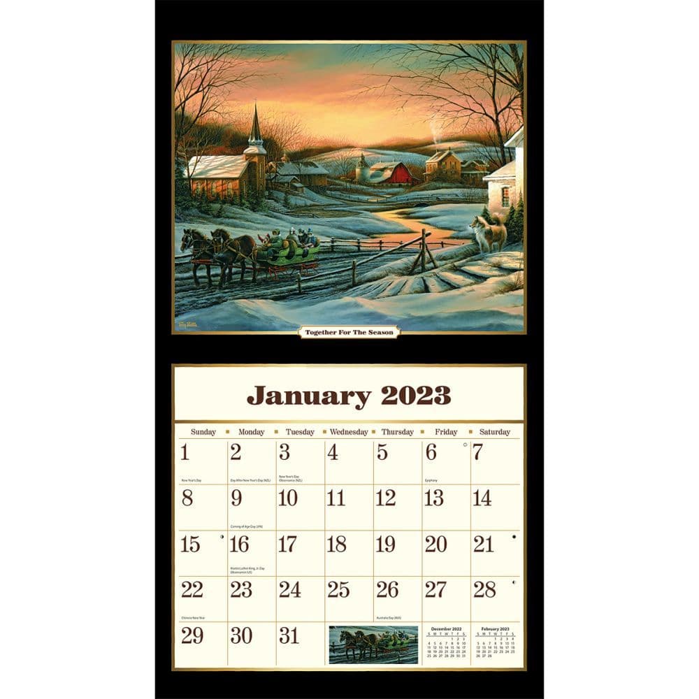 Terry Redlin Calendar 2023 - Customize and Print