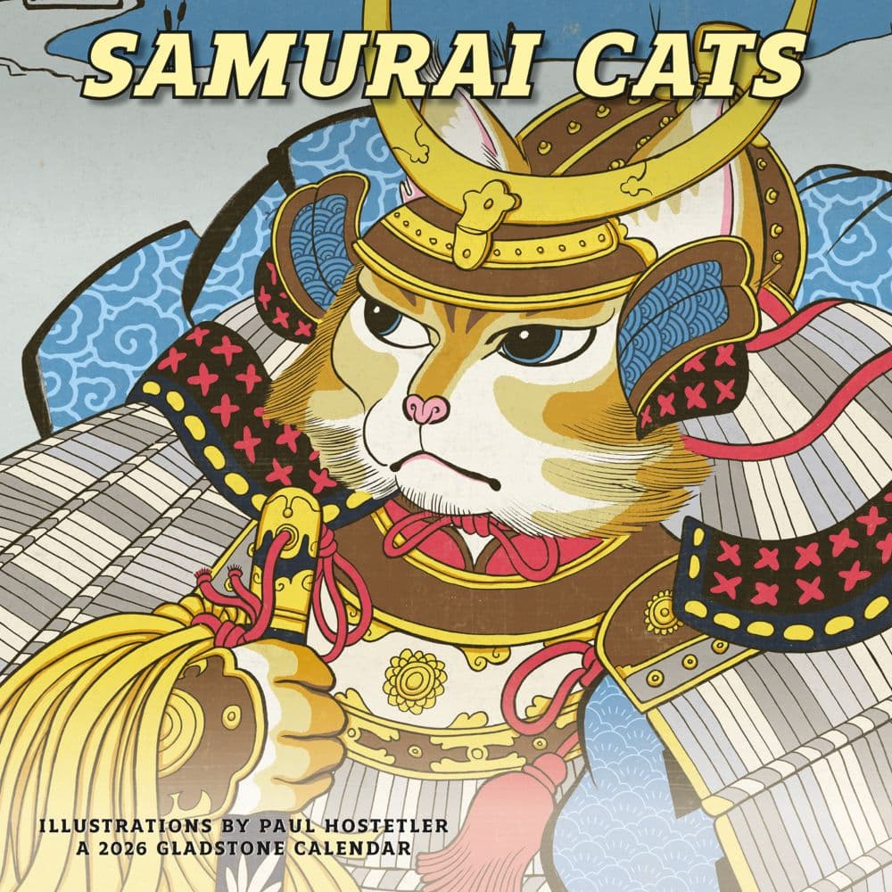 Samurai Cats 2026 Wall Calendar Main Image