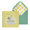 image Elephant in Bath Tub Baby Congratulation Card Alt4