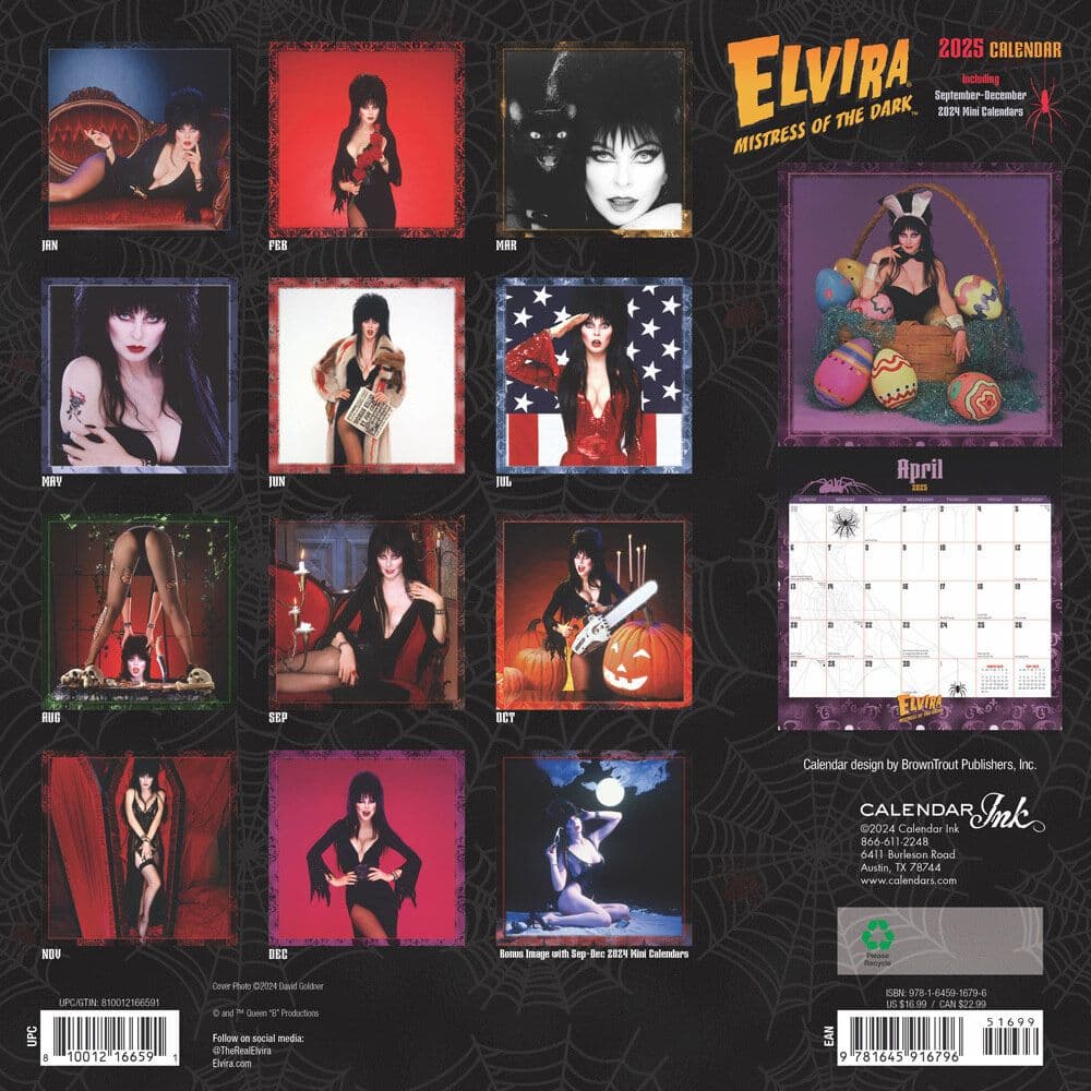 Elvira 2025 Wall Calendar Alt1