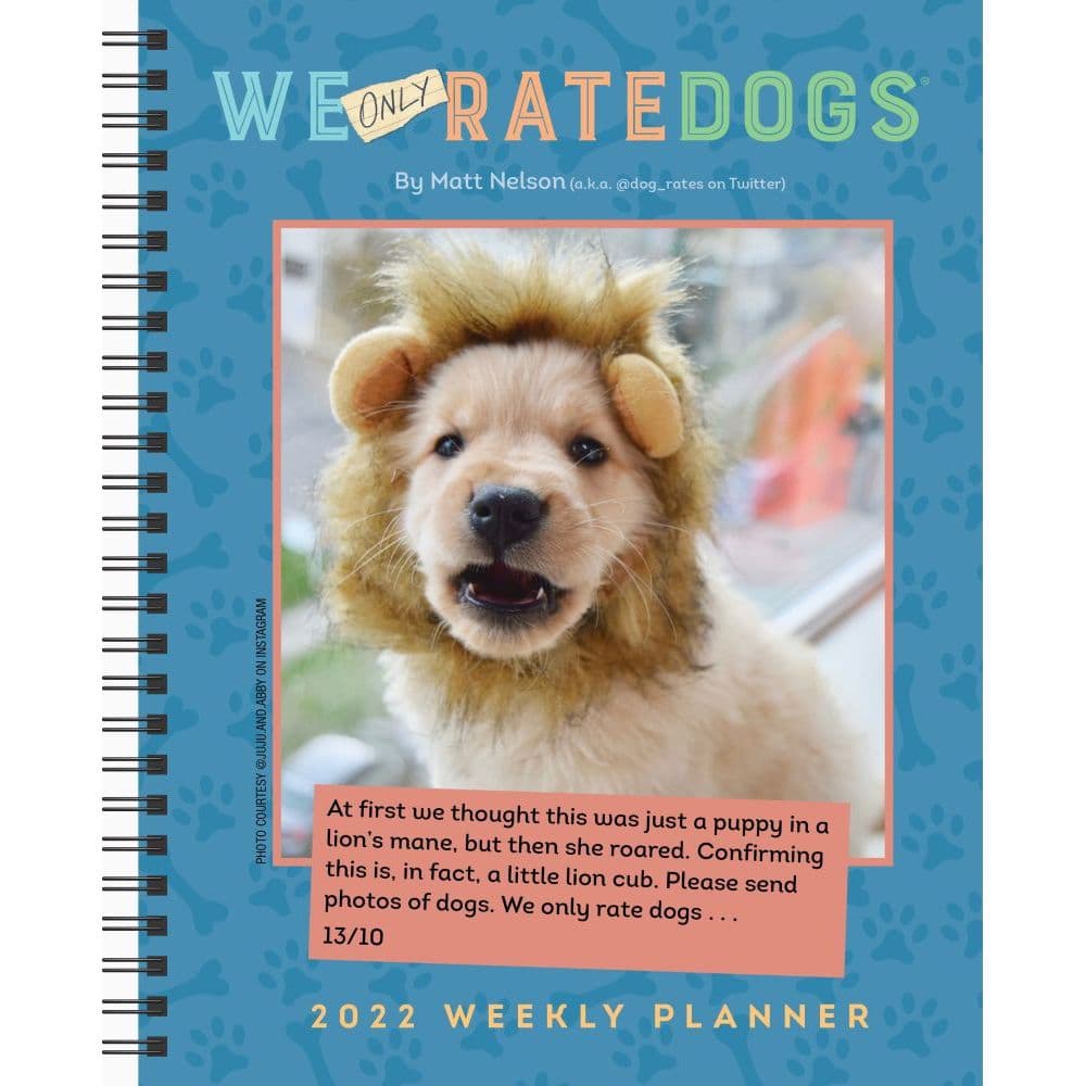 WeONLYRateDogs 2022 Weekly Planner Calendar - Calendars.com