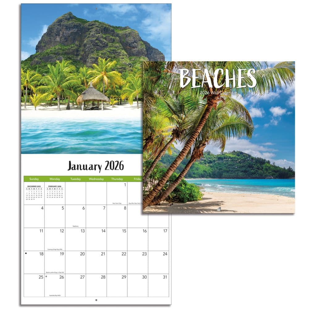 Beaches Photo 2026 Mini Wall Calendar_ALT4