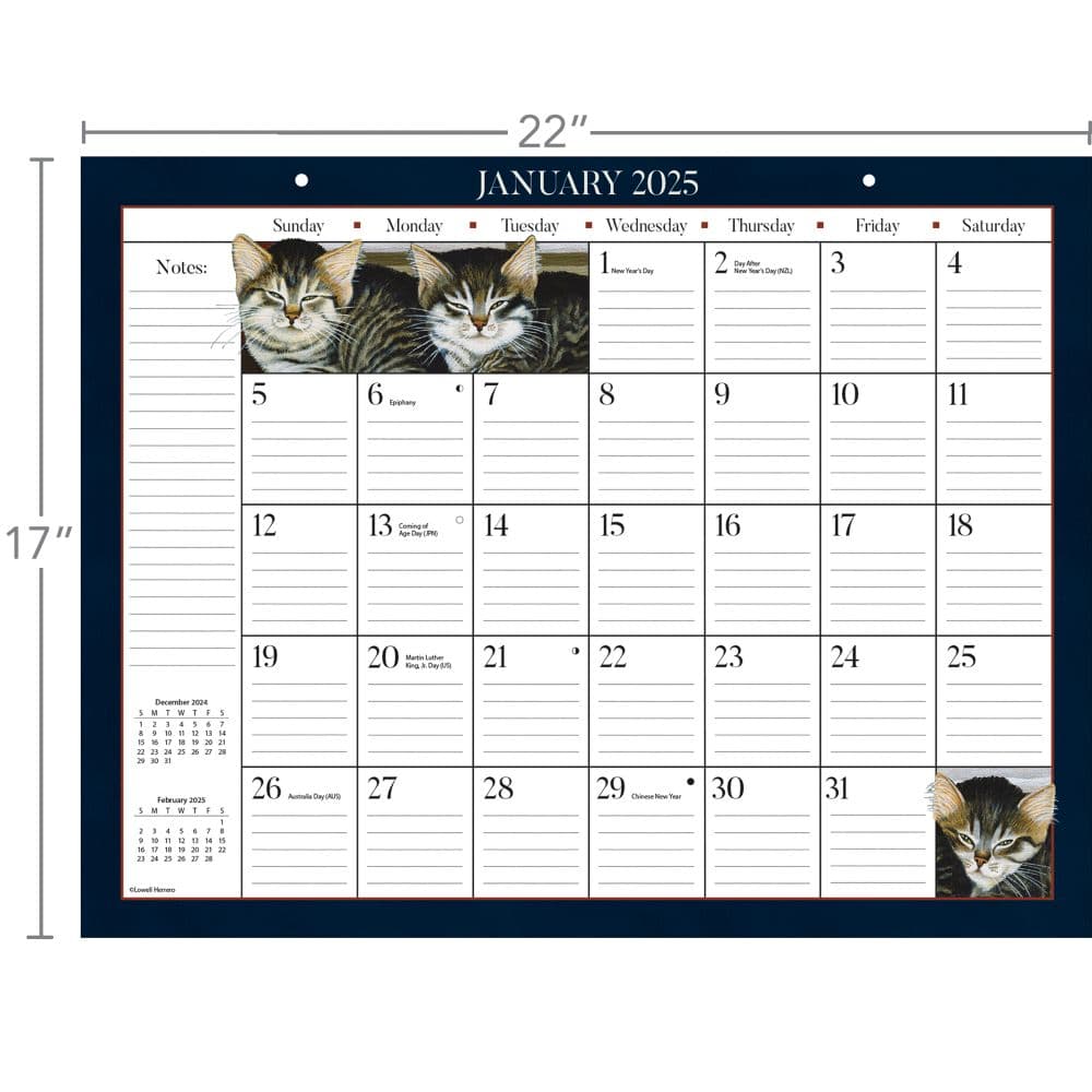 American Cat by Lowell Herrero 2025 Desk Pad Fourth Alternate Image width=&quot;1000&quot; height=&quot;1000&quot;