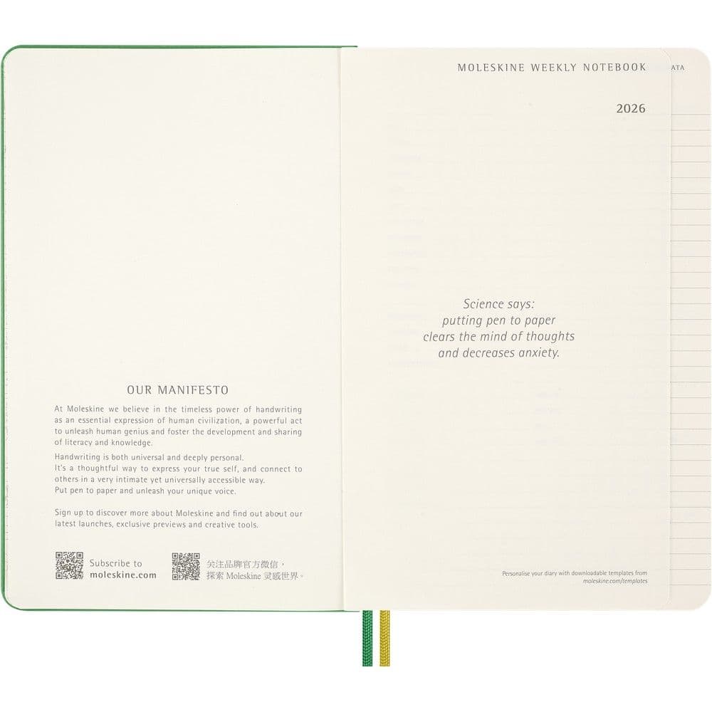 Peanuts Green Weekly 2026 Planner Third Alternate Image