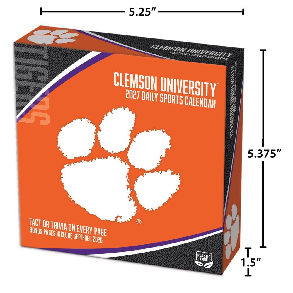 Clemson Tigers 2027 Desk Calendar Fifth Alternate Image