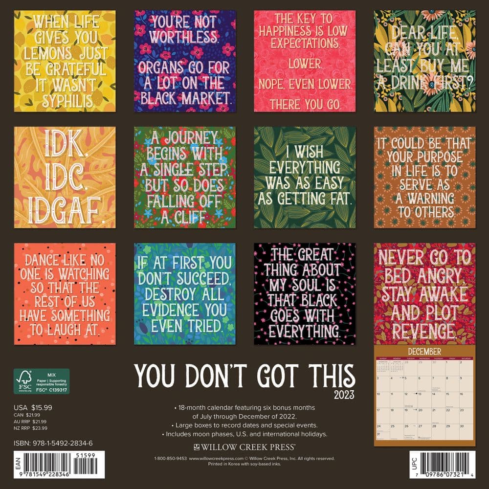 You Don’t Got This 2023 Wall Calendar - Calendars.com