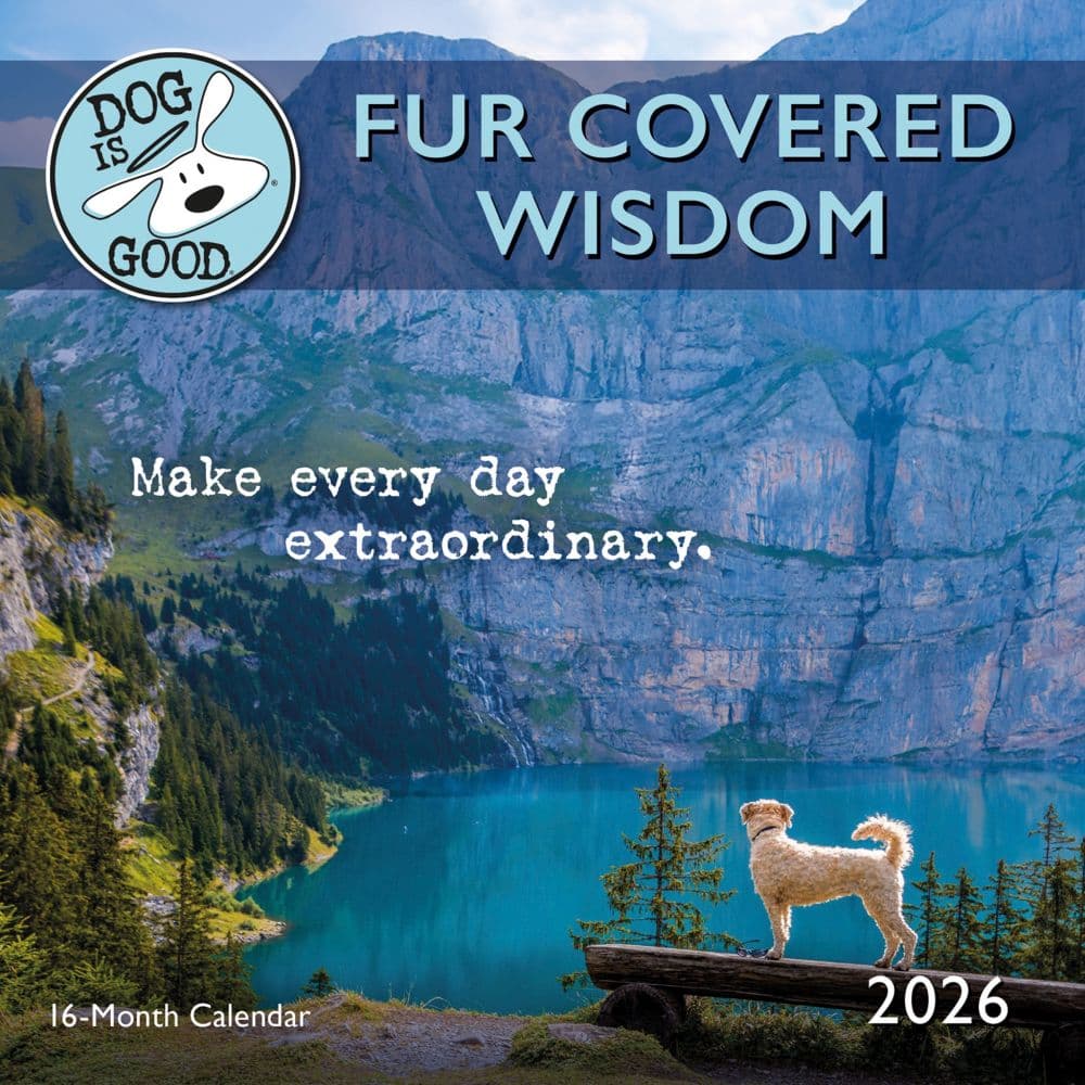 Dog is Good Fur Wisdom 2026 Mini Wall Calendar Main Image
