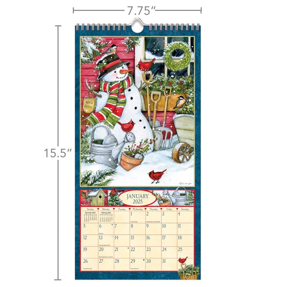 Heart and Home 2025 Vertical Wall Calendar by Susan Winget