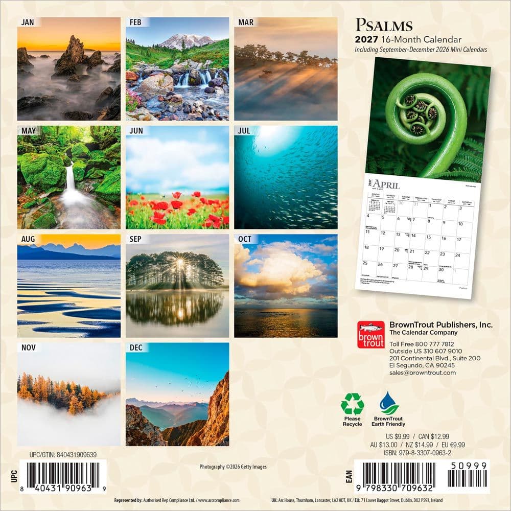 Psalms 2027 Mini Wall Calendar First Alternate Image