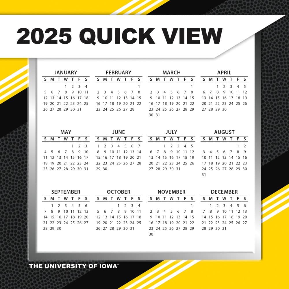 COL Iowa Hawkeyes 2025 Desk Calendar Fourth Alternate Image width=&quot;1000&quot; height=&quot;1000&quot;