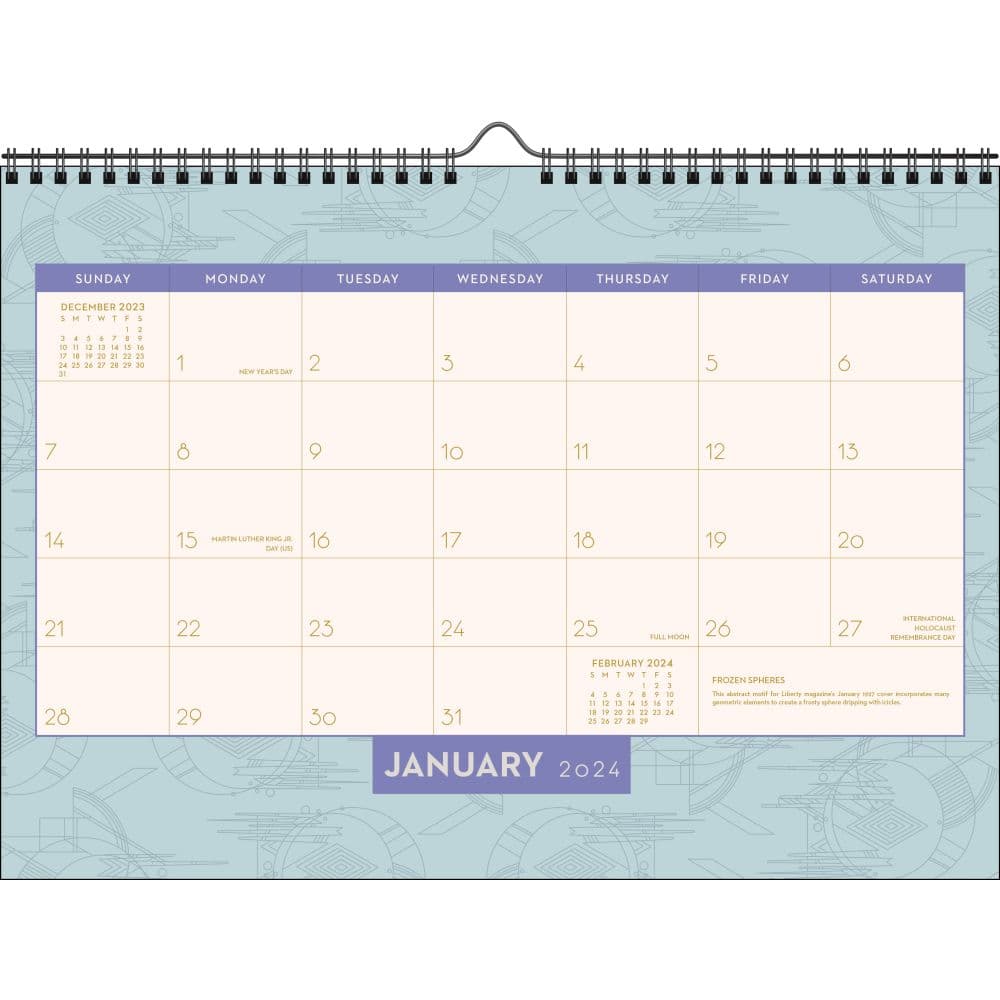 Frank Lloyd Wright 2024 Wall Calendar January