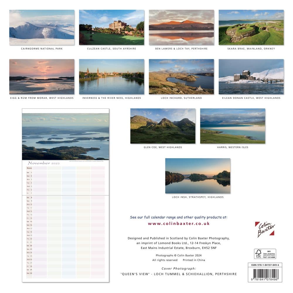 Scotland Family Organizer 2025 Wall Calendar First Alternate Image width="1000" height="1000"