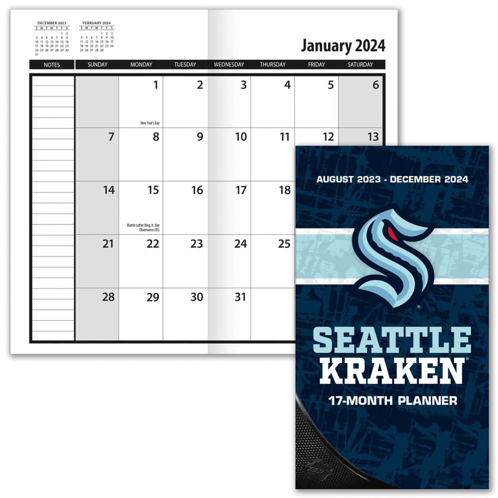 Seattle Kraken 17 Month 2024 Pocket Planner