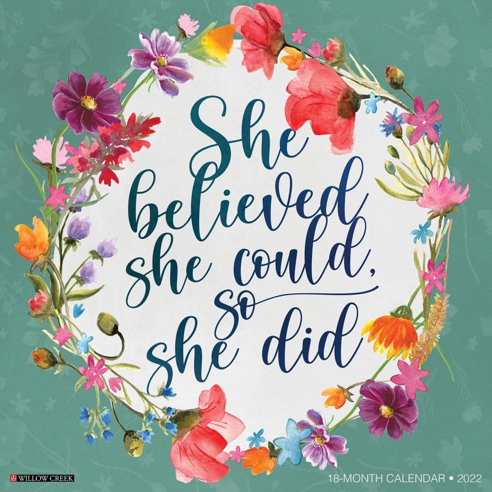 She Believed She Could So She Did 2022 Wall Calendar